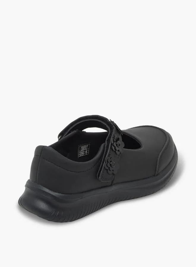 Dash BLACK Girls Hook & Loop Mary Jane School Shoes for Women | Best Price UAE