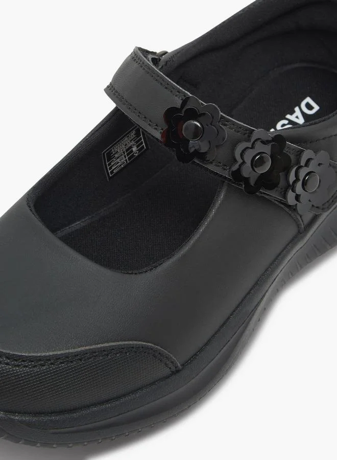 Dash BLACK Girls Hook & Loop Mary Jane School Shoes for Women | Best Price UAE