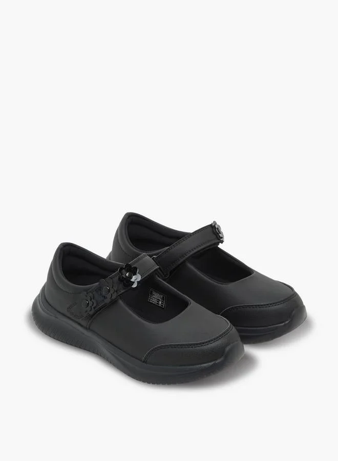 Dash BLACK Girls Hook & Loop Mary Jane School Shoes for Women | Best Price UAE