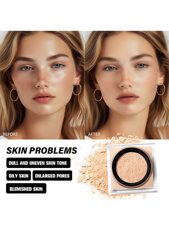 ليكرين بودرة الخَبز السائبة والتثبيت، بودرة تثبيت سائلة طويلة الأمد فيكشن، مناسبة للبشرة ذات اللون الطبيعي #1 فاتح - Image 4