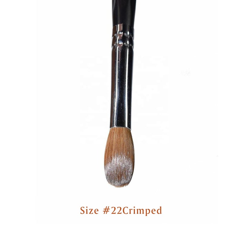 Yasterd Acrylic Nail Brush 100% Kolinsky Acrylic Brushes for Nails Size 8 Oval Crimped Shaped Nail Brushes for Acrylic Application Black Wood Handle Professional Nail Art Powder Brush Manicure Tool - Image 2