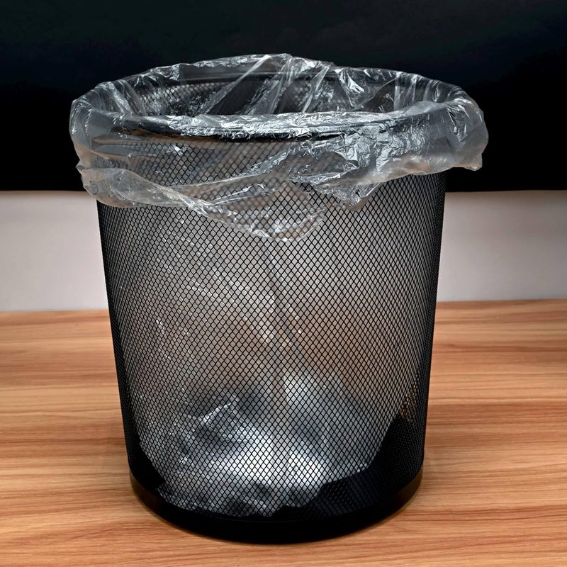 FIS Wire Mesh Waste Basket - Durable Round Metal Mesh Bin, Open Top Design, Classic Black, 220x265x280mm - Image 5