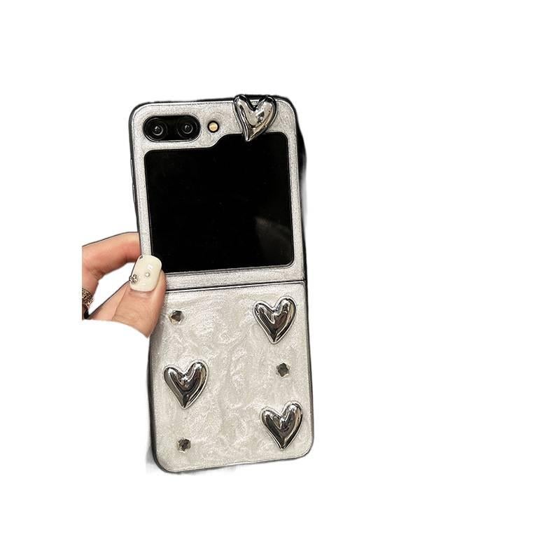 Protective for Xiaomi MIX Flip 2 with Resin Finish and Cherry Pattern in White for Family Use - Image 1