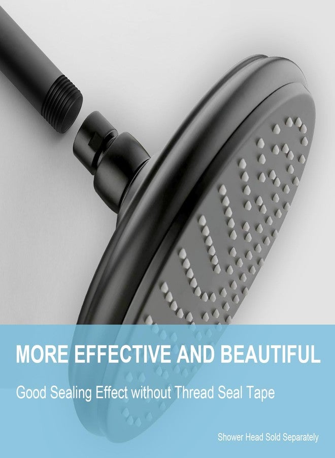 OFFO Shower Arm with Flange, 3 in Ceiling Mount Replacement Rain Shower Head Straight Arm Ceiling-Mounted For Fixed Shower Head & High Pressure Rain, Matte Black - Image 2