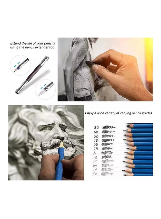 NIBEMINENT 40-Piece Professional Drawing Kit Multicolour - Image 3