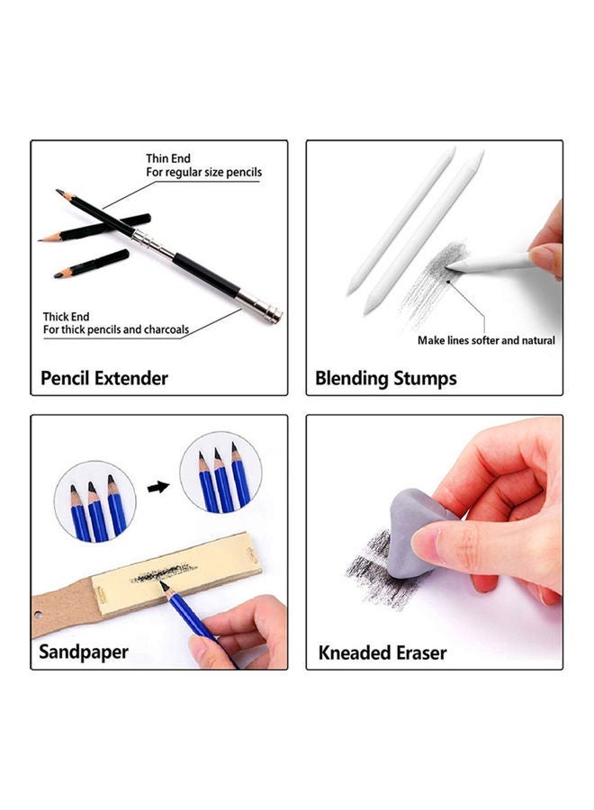 NIBEMINENT 40-Piece Professional Drawing Kit Multicolour - Image 5