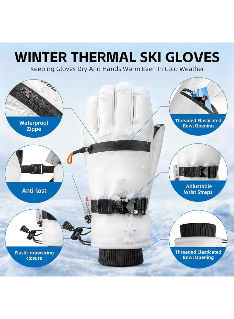 Barakah Winter Gloves, Premium Thermal Insulated Waterproof Ski Gloves for Men and Women, Warm Snow Gloves for Skiing Snowboarding - Image 4