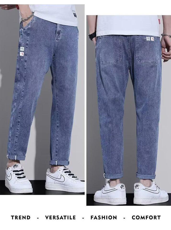 Unisex Classic Denim Jeans Loose Fit Daily Outdoor Wear - Image 1