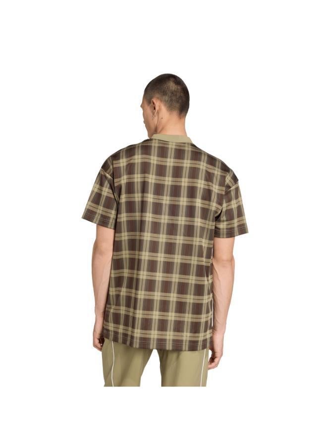 adidas Originals TARTAN ALL OVER PRINT LOOSE T-Shirt - Image 2