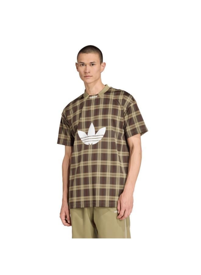 adidas Originals TARTAN ALL OVER PRINT LOOSE T-Shirt - Image 1