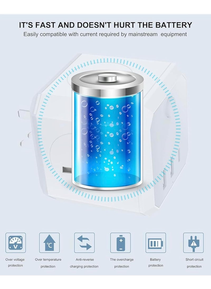 أداك شاحن كمبيوتر محمول ADAK 60 وات مع محول قابس سفر عالمي | USB-Type-C، شريط طاقة رباعي الاتجاهات، 2 منفذ USB، محول قابس متعدد المنافذ لأستراليا/المملكة المتحدة/الاتحاد الأوروبي/الولايات المتحدة، محول قابس للأعمال  - Image 4