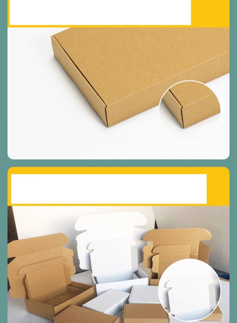 althiqahkey Durable Folding Box Three-layer Shipping Carton Clothing Express Packaging Carton Corrugated Box Size F20 22.5*12.5*4.5cm 15 Pieces - Image 4
