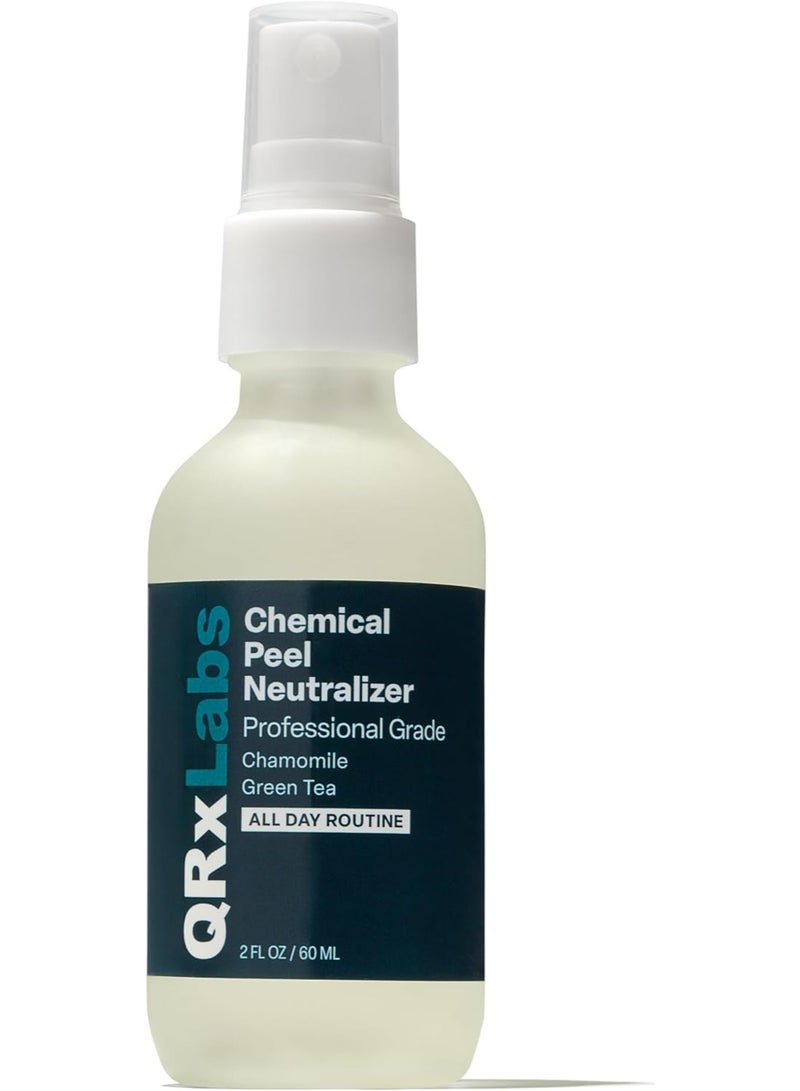 QRX Labs Neutral Chemical Peel, pH Balancing Post-Peel Treatment with Chamomile & Green Tea Extracts, 2 fl oz (60 ml)