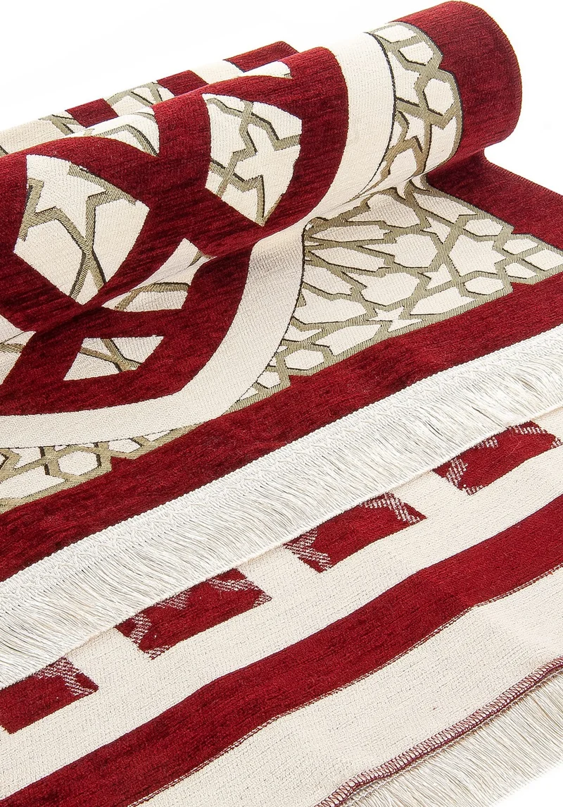 ايهفان اونلاين Star Patterned Chenille Prayer Rug - Red