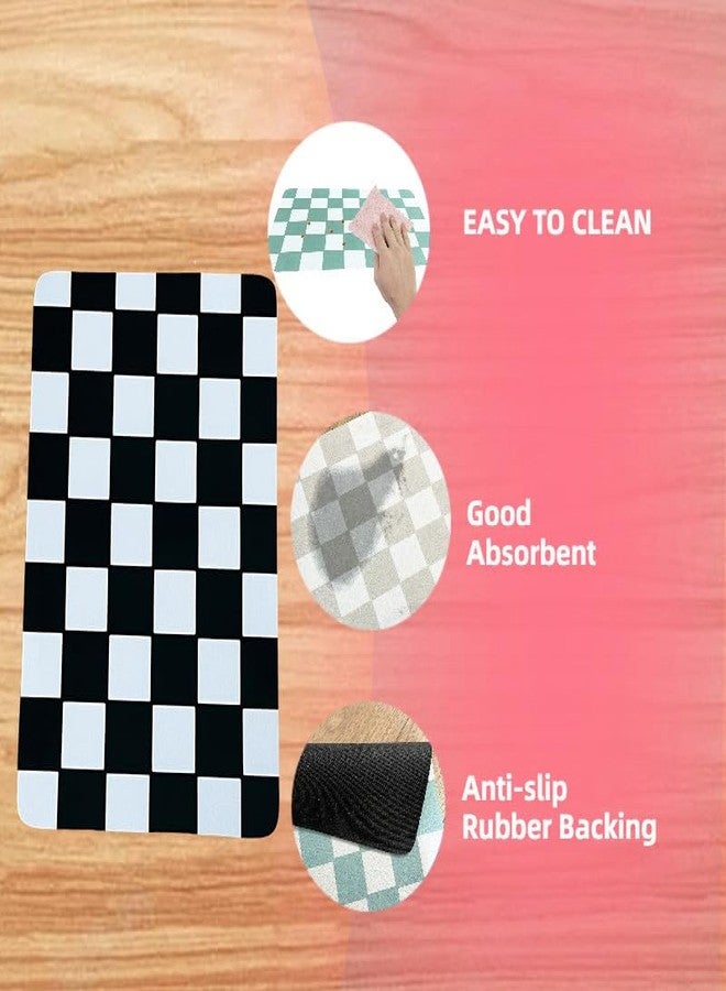 CDOFFICE Cat Feeding Mat Dog Feeding Mat Absorbent Dog Cat Bowl Mat (Black, 12" x19") - Image 2