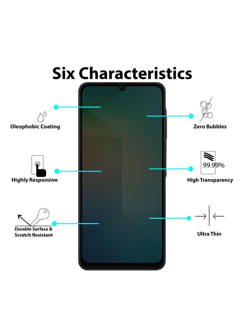 Samsung Galaxy A06 Privacy Screen Protector Full Coverage Scratch Resistant 9H Hardness Anti-Spy Privacy Tempered Glass For Samsung Galaxy A06