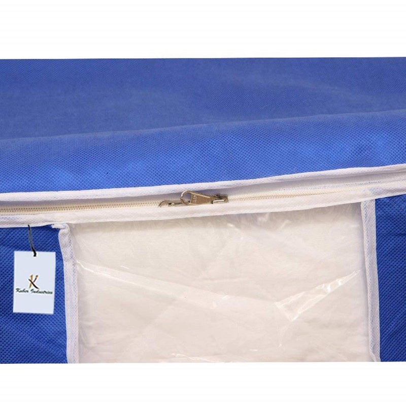 Kuber Industries Underbed Storage Bag Storage Organiser Blanket Cover Set of 3 Royal Blue Extra Large SizeCTKTC14146 - Image 5
