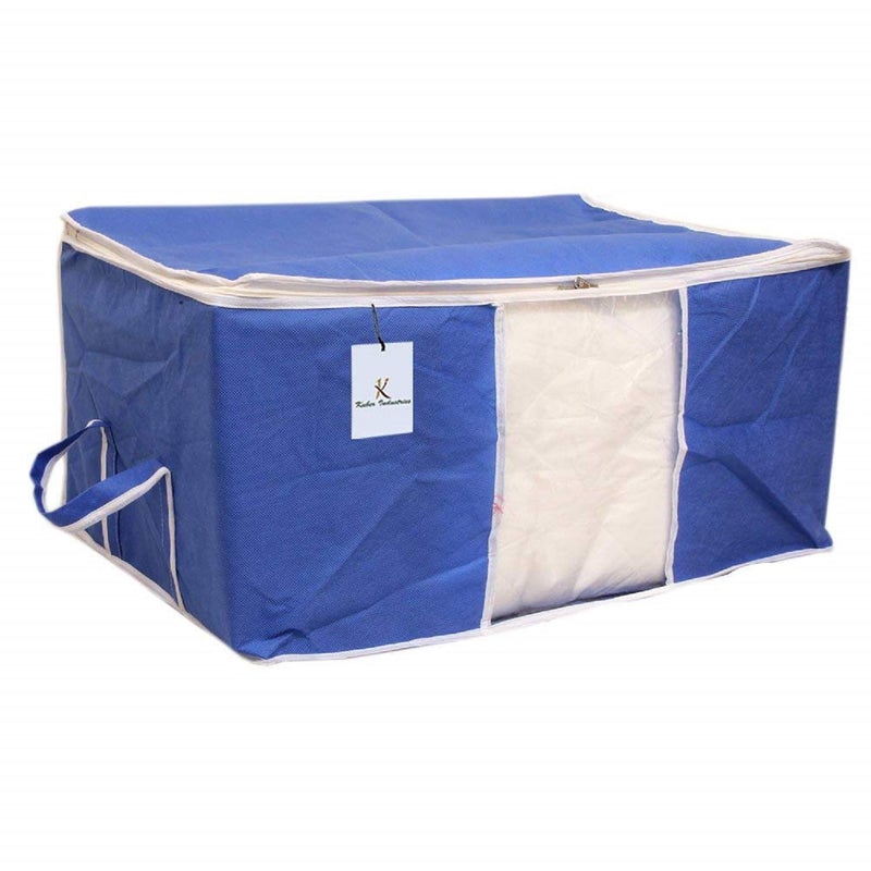 Kuber Industries Underbed Storage Bag Storage Organiser Blanket Cover Set of 3 Royal Blue Extra Large SizeCTKTC14146 - Image 3
