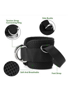 OASIS-TH 1 Pair Ankle Straps, Ankle Cuffs, D-Ring Ankle Cuffs for Cable Machines, Comfortable Workout Ankle Belt, Adjustable Padded Work Out Cuffs for Kickback, Glute Workout, Leg Extension  - Image 3