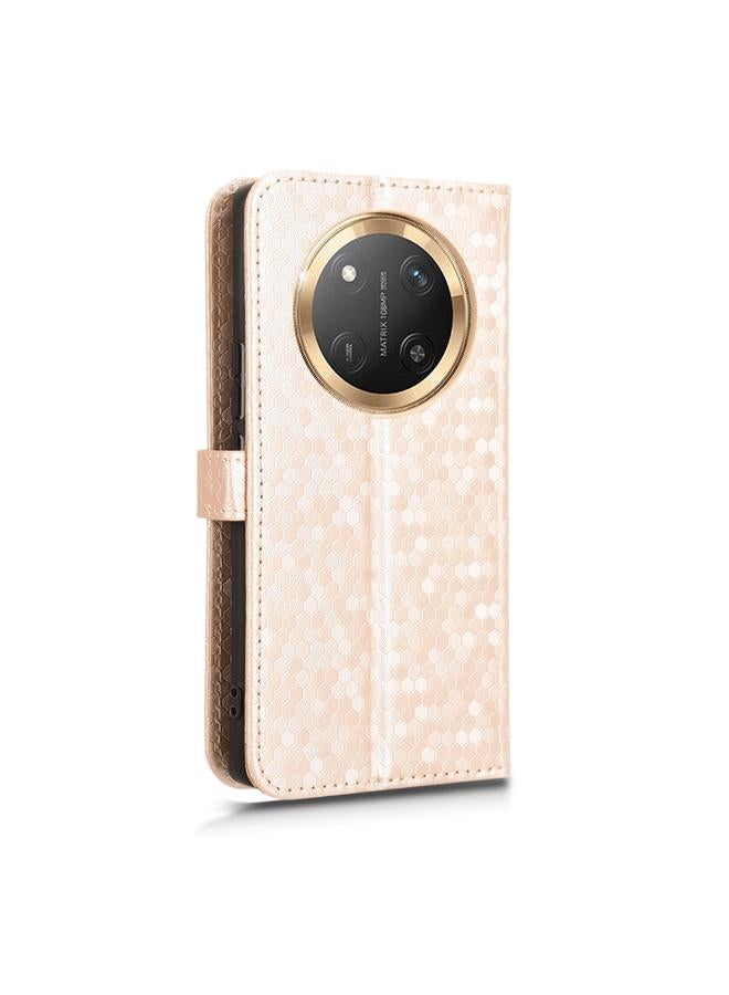 S-TOP Case For Honor X9c 5G / Magic7 Lite 5G Honeycomb Dot Texture Leather Phone Case - Image 3