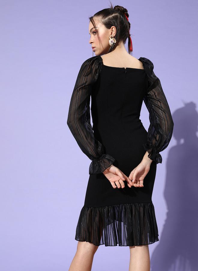 Miss Chase Ruched Ruffle Detail Mini Dress - Image 3