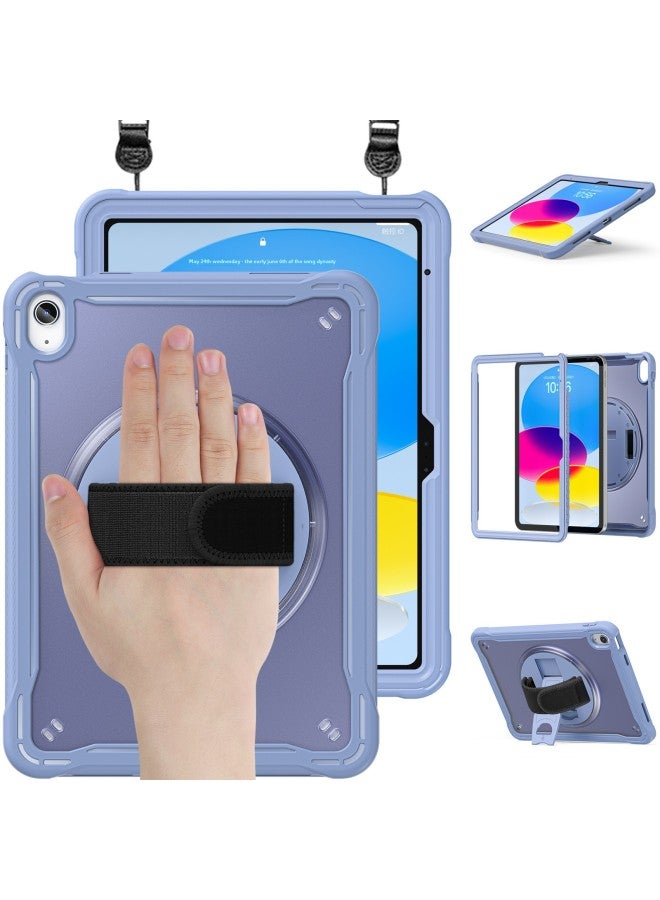 Tpu Tablet Protective Cover Rotating Bracket Shoulder Strap Protective Shell Suitable For IPad 10 Generation Anti-Fall 10.2