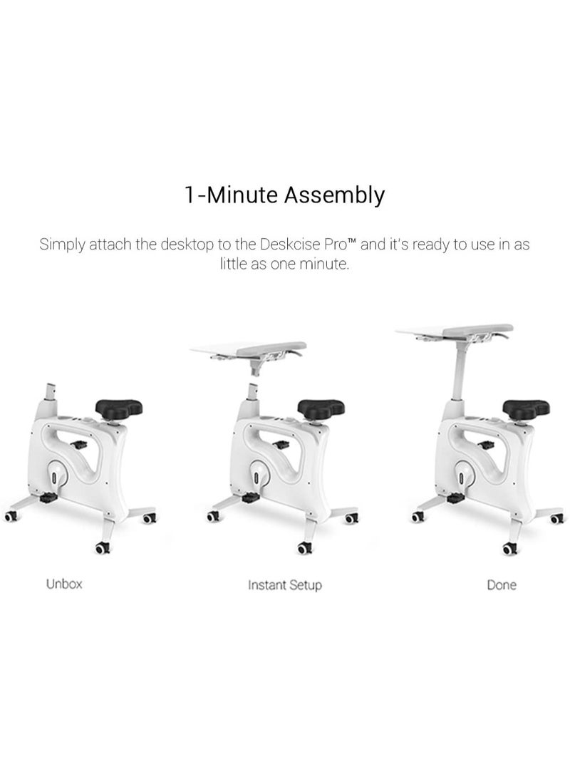 Flexispot Live Track Desktop Exercise Bike - White - Image 2