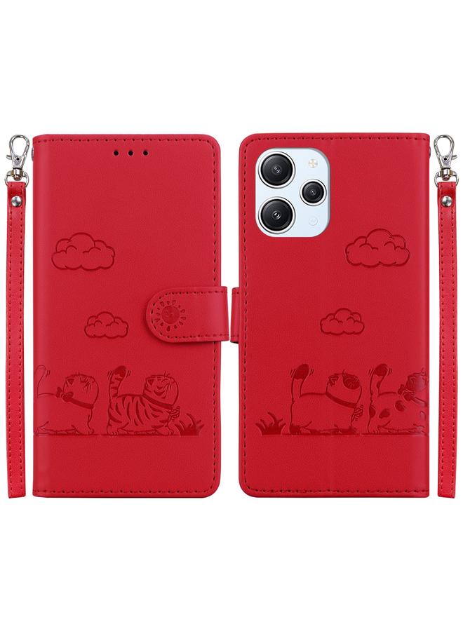 erorex Case For Redmi 12 4G / 5G Cute Cats RFID Leather Phone Case - Image 1
