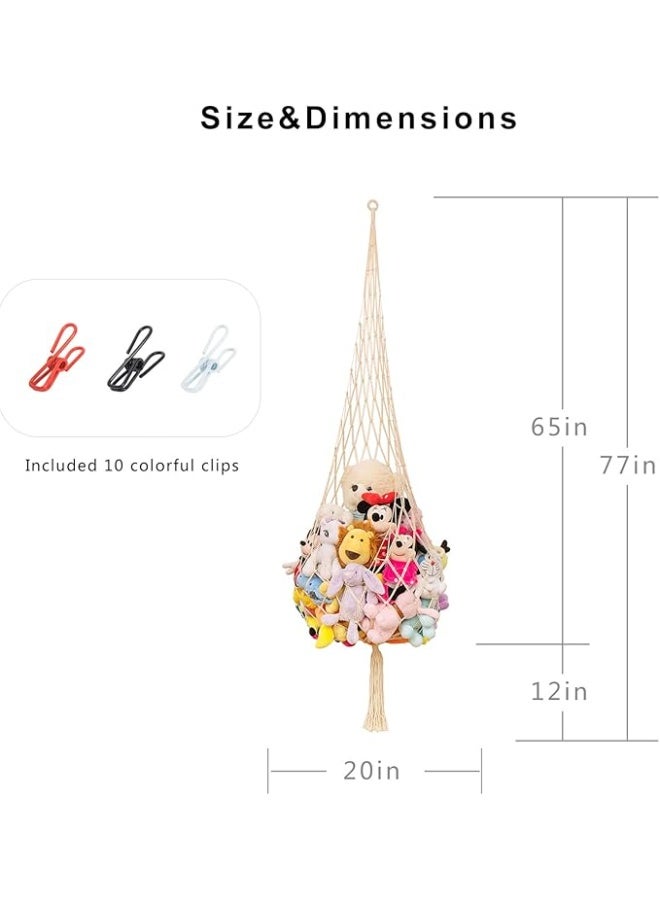 انتيكيانو شبكة حيوانات محشوة جديدة او ارجوحة مكرامية مخملية عرض - ارتفاع 6.5 قدم خطاف واحد من انتيكيانو - Image 2