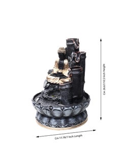 SPLICE SPLICE Polyresin Tabletop Buddha Fountain with LED Lights for Home Decor  - Image 2