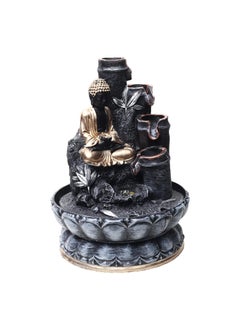SPLICE SPLICE Polyresin Tabletop Buddha Fountain with LED Lights for Home Decor  - Image 4