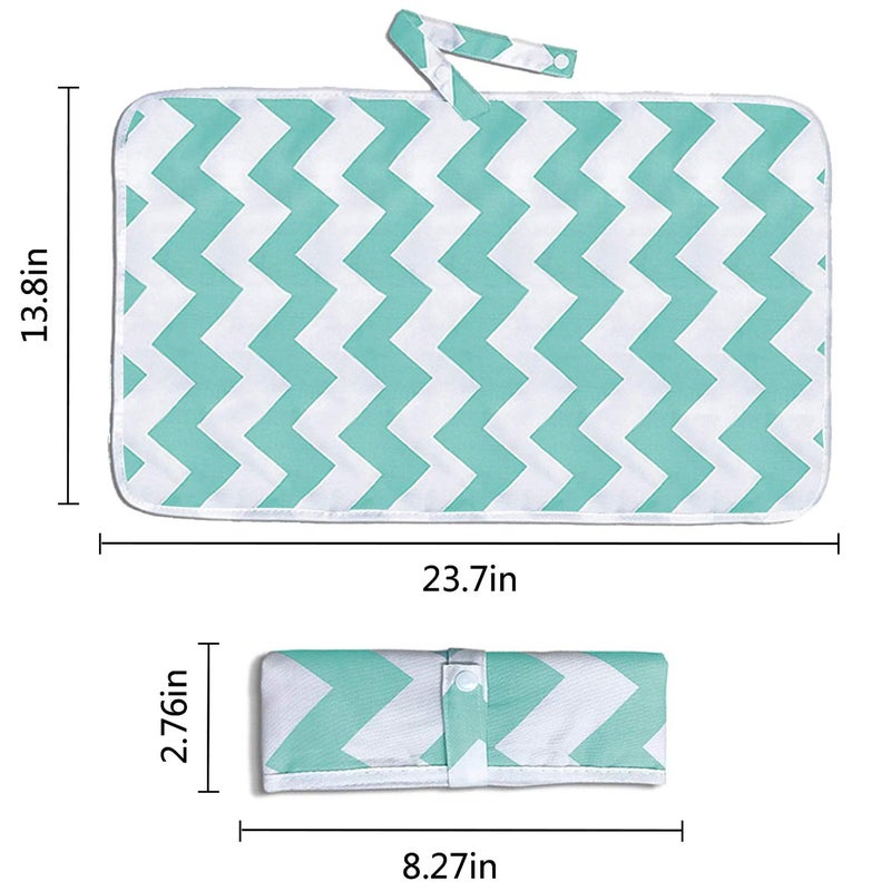 AIFUSI Portable Changing Pad, 2 Pack Baby Waterproof Diaper Changing Pad Reusable and Washable Newborn Travel Mat Station for Home Travel Outside - Image 2