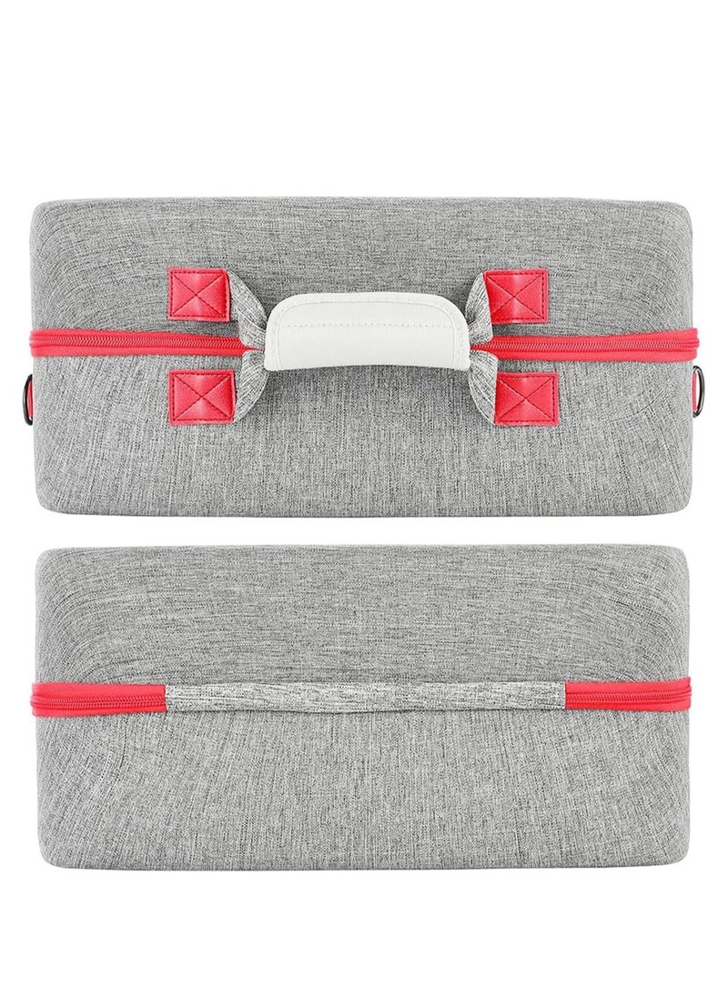 PS5 Carrying Case for 2020 Disc Edition, EVA Hard Shell Protective Storage Bag with Dual Dividers, Waterproof, PS5 Travel Bag Compatible with Console, Dual Controllers & Accessories (Grey)