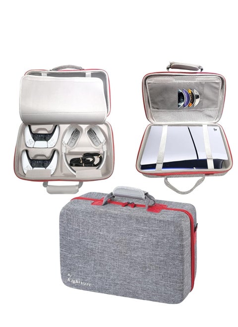 Carrying Case for PS5, EVA Travel Case Bag Compatible Playstation 5 Console Digital Edition, Adjustable Handle Bag for PS5 with Strap