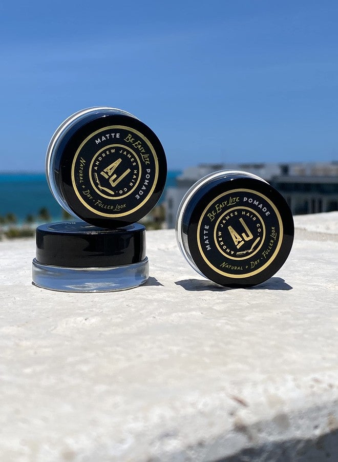 ANDREW JAMES Three Pack BE EASY Lite Mini Matte Pomades 7 ML size Matte Pomade, Natural Finish, Strong Hold, Easy To Wash Out - Image 2