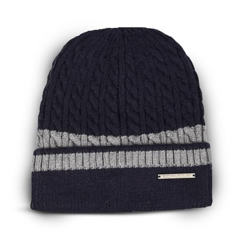Bonjour Unisex Woolen Winter Cap for Men & Women | Thermal Wear Stylish Soft Winter Caps for Boys & Girls | Beanie Cap Navy Blue - Image 1