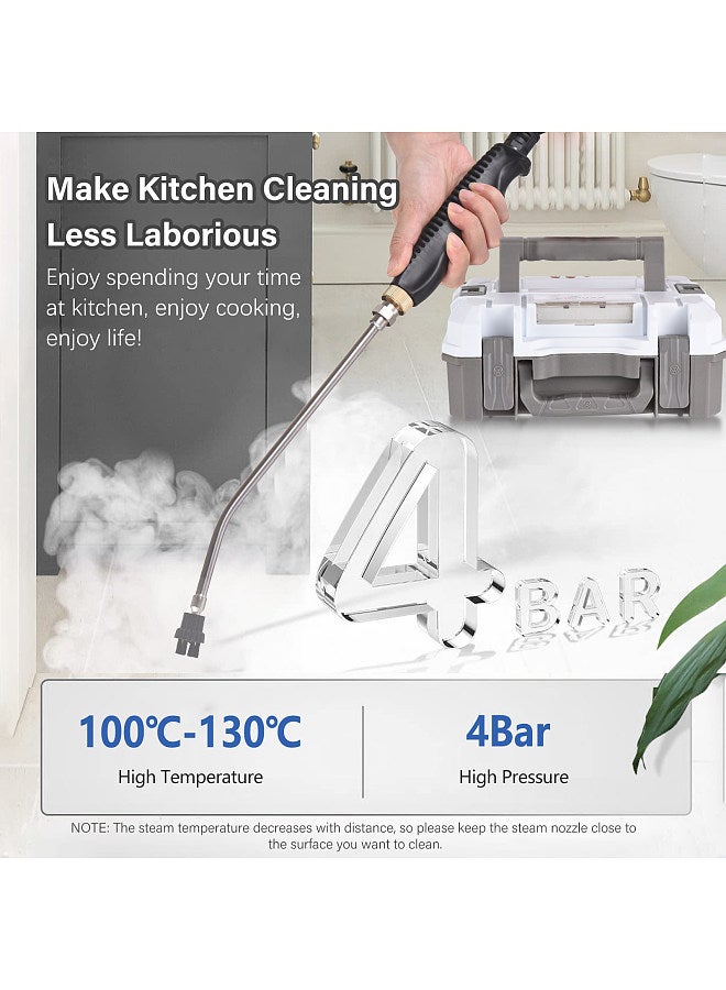 1500W Portable Steam Cleaner, High Temperature Pressurized Steam Cleaning Machine, Tankless and Heavy Duty Steamer, for Kitchen Livingroom Bathroom Car  - Image 5