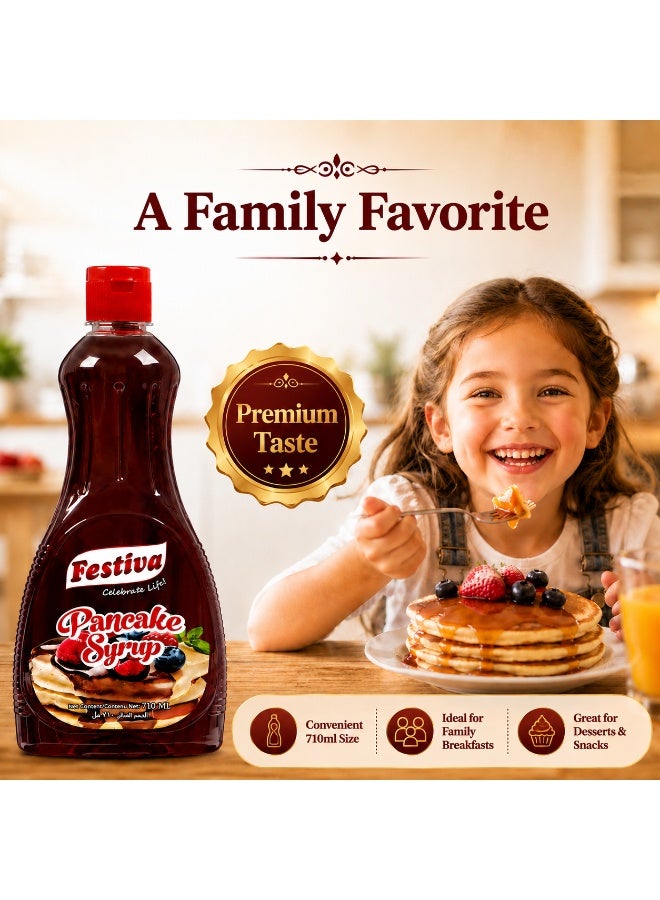 Festiva Pancake Syrup 710g - Sweet Dessert Topping Syrup for Pancakes, Waffles, Ice Cream and Breakfast Snacks - Smooth Drizzle Syrup - Image 5