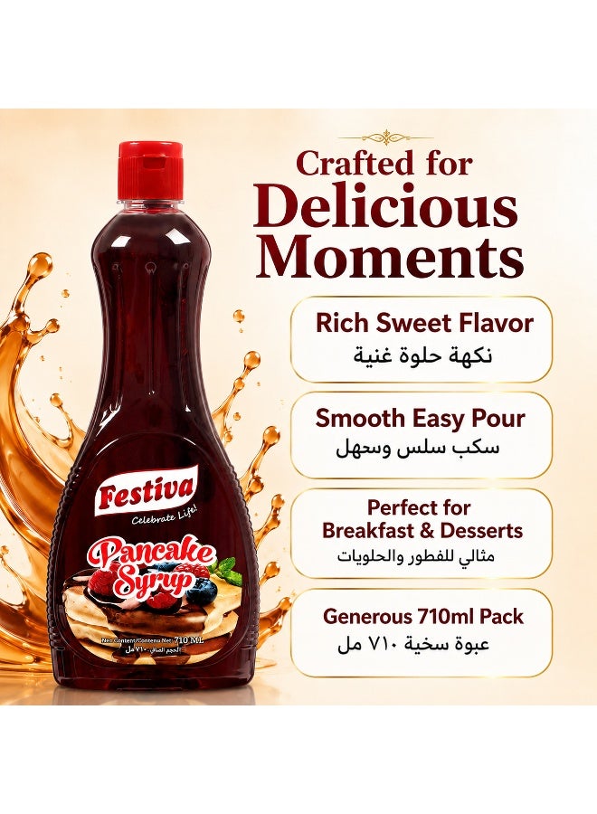 Festiva Pancake Syrup 710g - Sweet Dessert Topping Syrup for Pancakes, Waffles, Ice Cream and Breakfast Snacks - Smooth Drizzle Syrup - Image 4