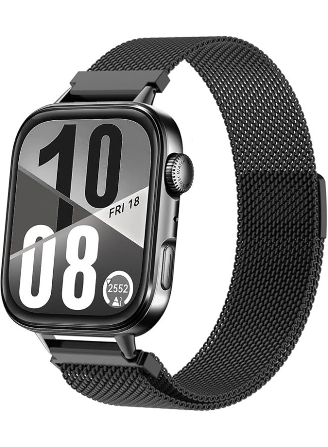 Bracelet Compatible with Huawei Watch Fit 3, Stainless Steel Metal Watch Strap, Breathable Waterproof Adjustable Replacement Strap, Magnetic Mesh Strap for Huawei Watch Fit 3 - Image 1
