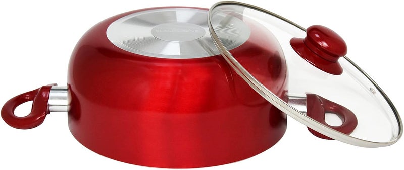 BLACKSTONE Non Stick Cooking Pot Eco With Lid Aluminium Cooking Pot Ceramic Coating Non Stick Heat Resistant Saucepan Stockpot With Lid Dishwasher Safe Cookware Canning 34CM - Image 4