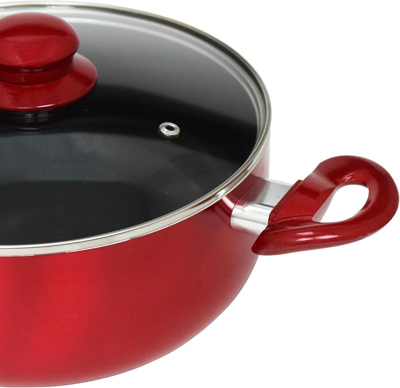 BLACKSTONE Non Stick Cooking Pot Eco With Lid Aluminium Cooking Pot Ceramic Coating Non Stick Heat Resistant Saucepan Stockpot With Lid Dishwasher Safe Cookware Canning 34CM - Image 2