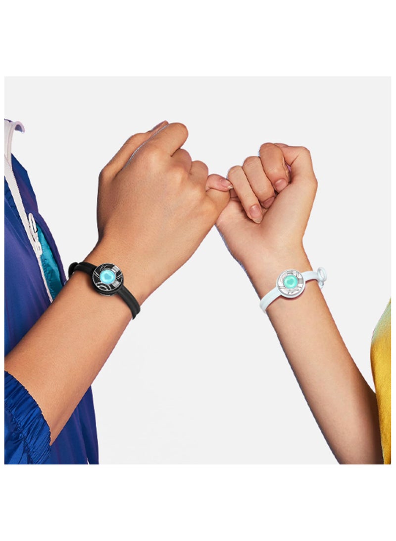 SOLARAE أساور اللمس لمسافات طويلة، اهتزاز وإضاءة للحب - زوج من أساور الأزواج | هدايا فريدة لعلاقة لمسافات طويلة لصديقة، مجوهرات اقتران بلوتوث، ابقَ متصلاً دائماً - Image 4