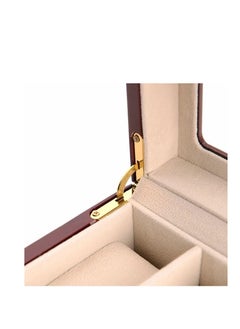 Generic Wooden Watch Box -Watch Display Case Holder Storage Organizer Jewelry Display- 6 Slots-Dark Red Color  - Image 3