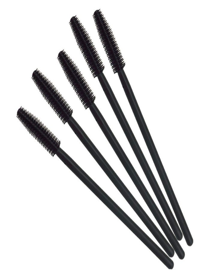 KOLIGHT Pack of 100pcs Colorful Disposable Mascara Brush Silicone Head Wands Applicator Makeup Eye Lash Brush Kits (Black) - Image 1