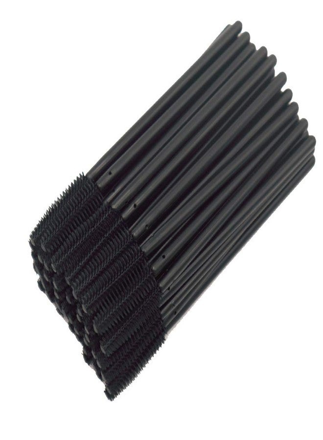 KOLIGHT Pack of 100pcs Colorful Disposable Mascara Brush Silicone Head Wands Applicator Makeup Eye Lash Brush Kits (Black) - Image 2