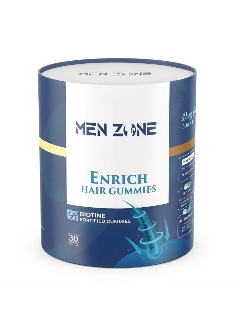 Men Zone Enrich Hair Gummies 30's
