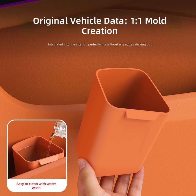 Silicone Car Storage Bucket, Waterproof Car Trash Can, Multifunctional Car Interior Accessory for Umbrella Storage & Vehicle Organizer Box - Image 4