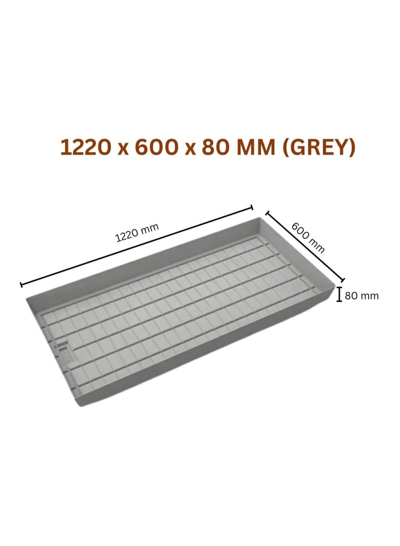 Generic Grey EBB Tray – 1220 x 600 x 80 mm | Flood & Drain Grow Tray  - Image 2