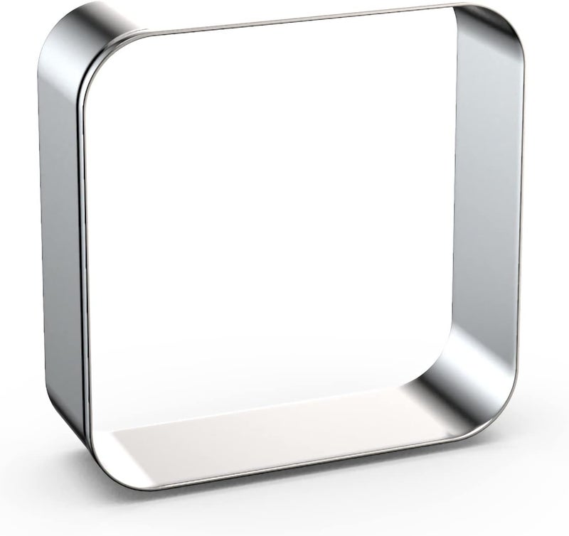 QAAQS Rounded Square Cookie Cutter Set Large - 5 Inch, 4 Inch, 3 Inch, 2 Inch - Geometric Frame Plaque Cookie Cutters Shapes Molds - Stainless Steel - Image 4